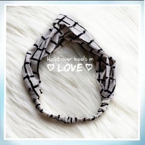 Checkered printed non-slip headband yoga